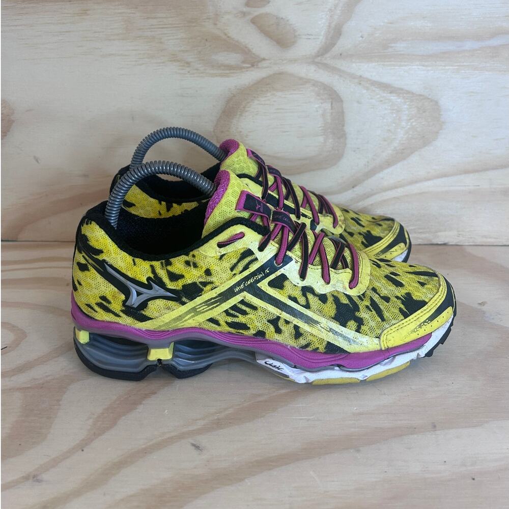Mizuno - Wave Creation 15 - Running Shoes - Yellow - Women's - W7.5 - J1GL140141